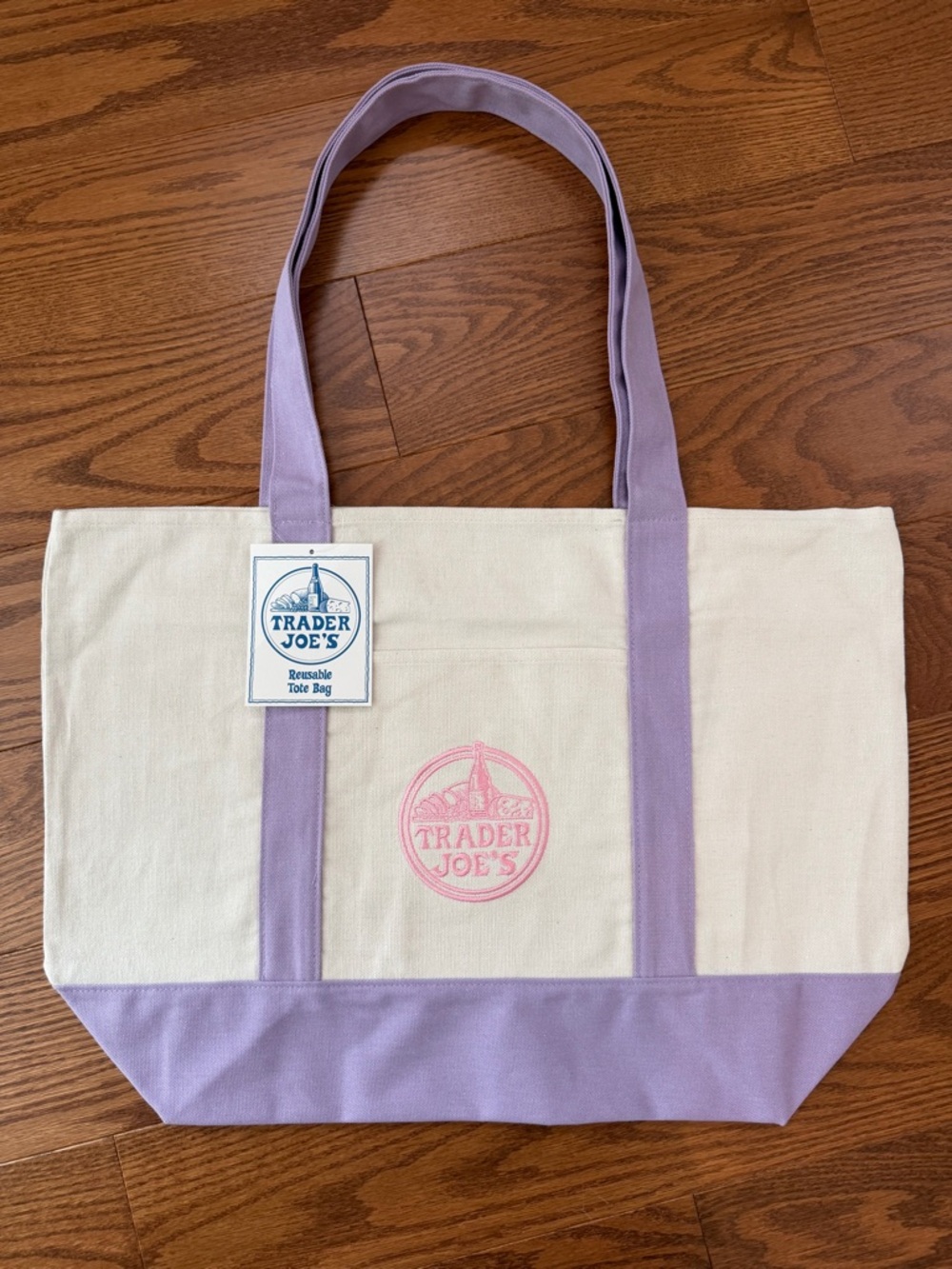Trader Joe’s Spring 2026 Lavender Canvas Tote Bag - Large